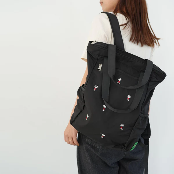 PEANUTS  SOLEILポケッタブル2WAYリュック /BLACK